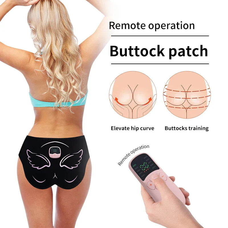 EMS Hip Trainer, Electric Buttock Muscle Stimulator with Remote, 10 Modes, 30 Levels, Fitness Massager for Slimming