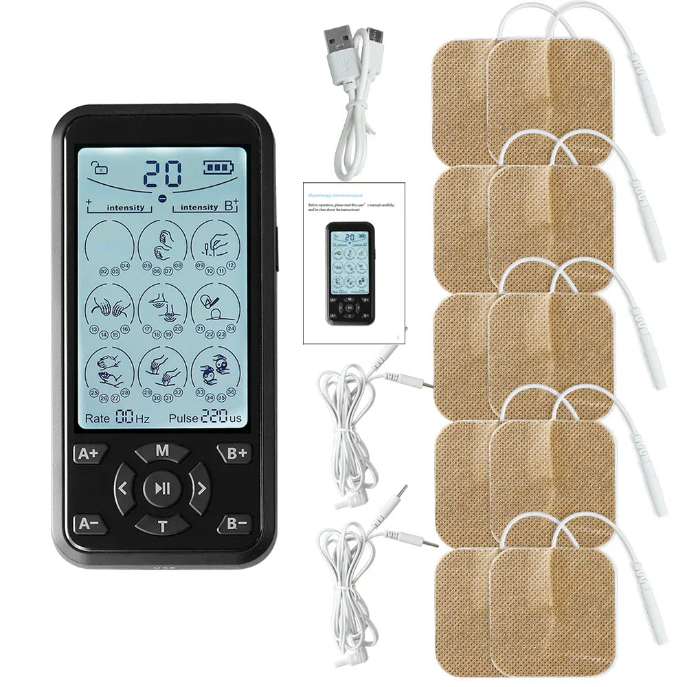 EMS Muscle Stimulator TENS Massager, 36 Modes, Acupuncture Body Massage, Pulse Therapy Slimming Machine