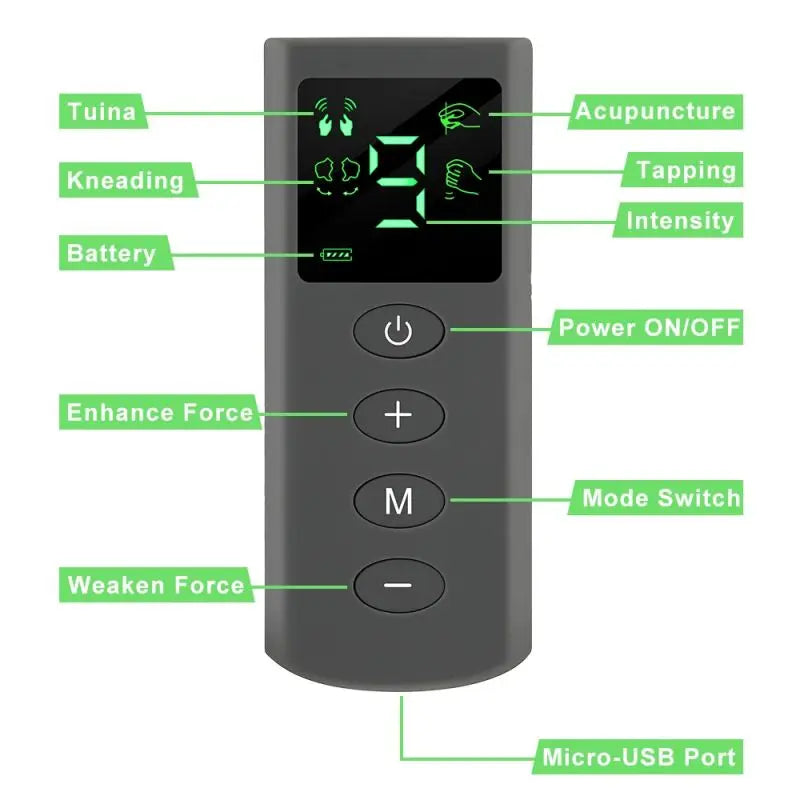 EMS Tens Machine 4 Modes, 9 Intensity Muscle Stimulator, Acupuncture Body Massage, Digital Therapy