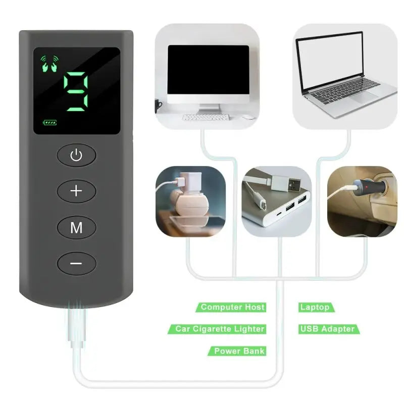 EMS Tens Machine 4 Modes, 9 Intensity Muscle Stimulator, Acupuncture Body Massage, Digital Therapy