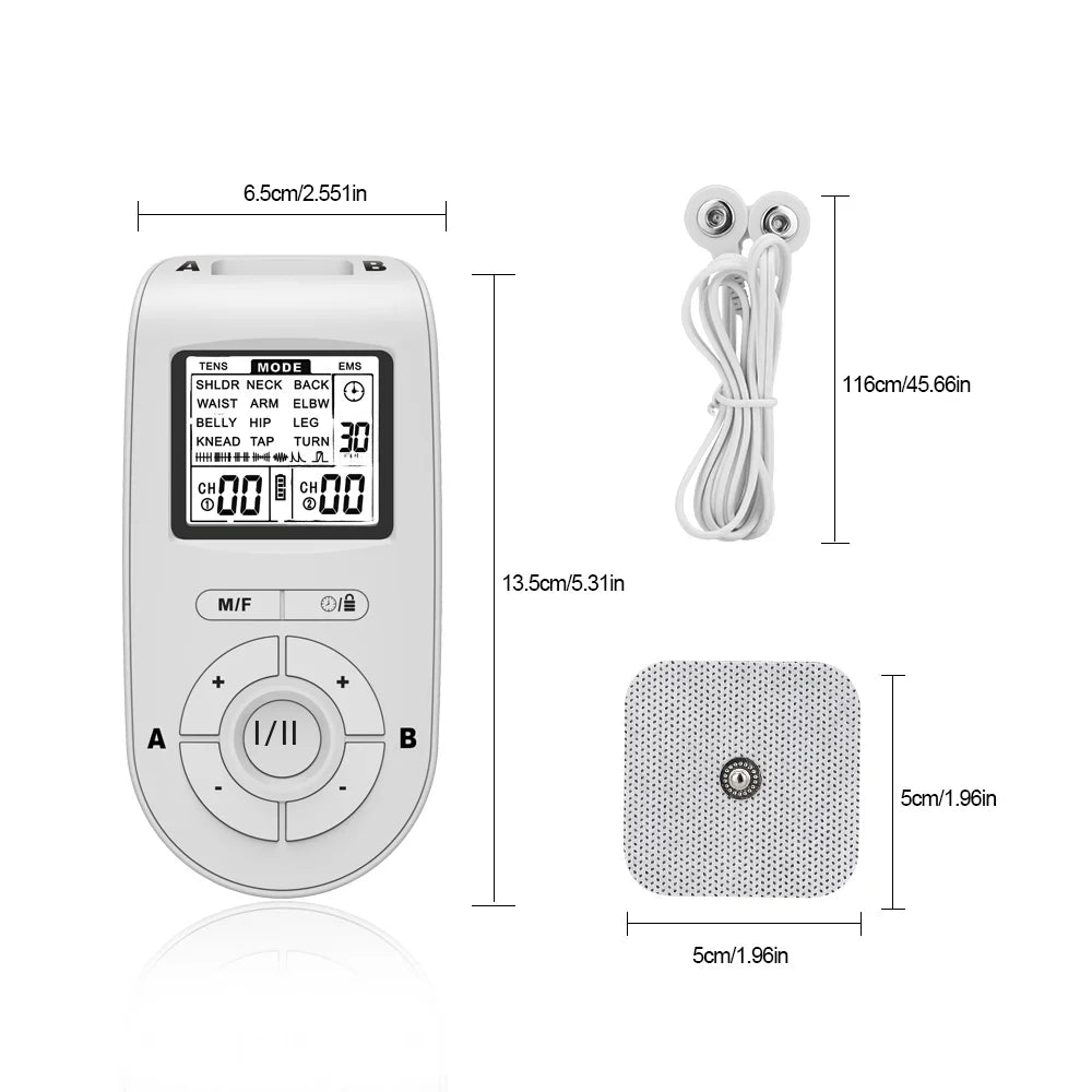 EMS TENS Machine, 40-Level 20-Mode Full Body Muscle Massager, Digital Physiotherapy Device