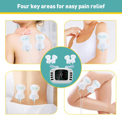 EMS Tens Machine Electric Physiotherapy, Muscle Stimulator with 8 Pads, Pulse Acupuncture for Back and Neck Massage