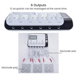 EMS Tens Massager, 6-Output Electroacupuncture Machine for Body and Back Massage