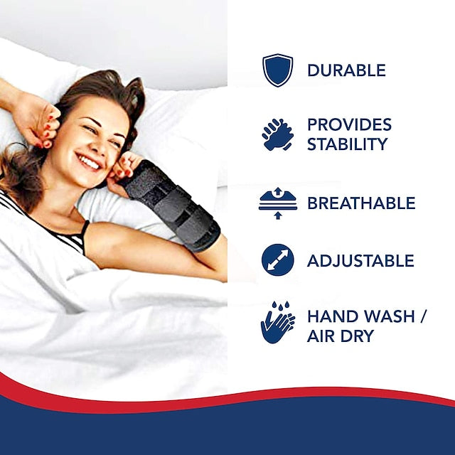 Adjustable Carpal Tunnel Wrist Brace for Night Support & Sleep, Fits Any Hand