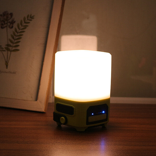 Portable Bluetooth Wireless Speaker with USB, Outdoor Camping Lantern, Colorful Dimmable Night Light