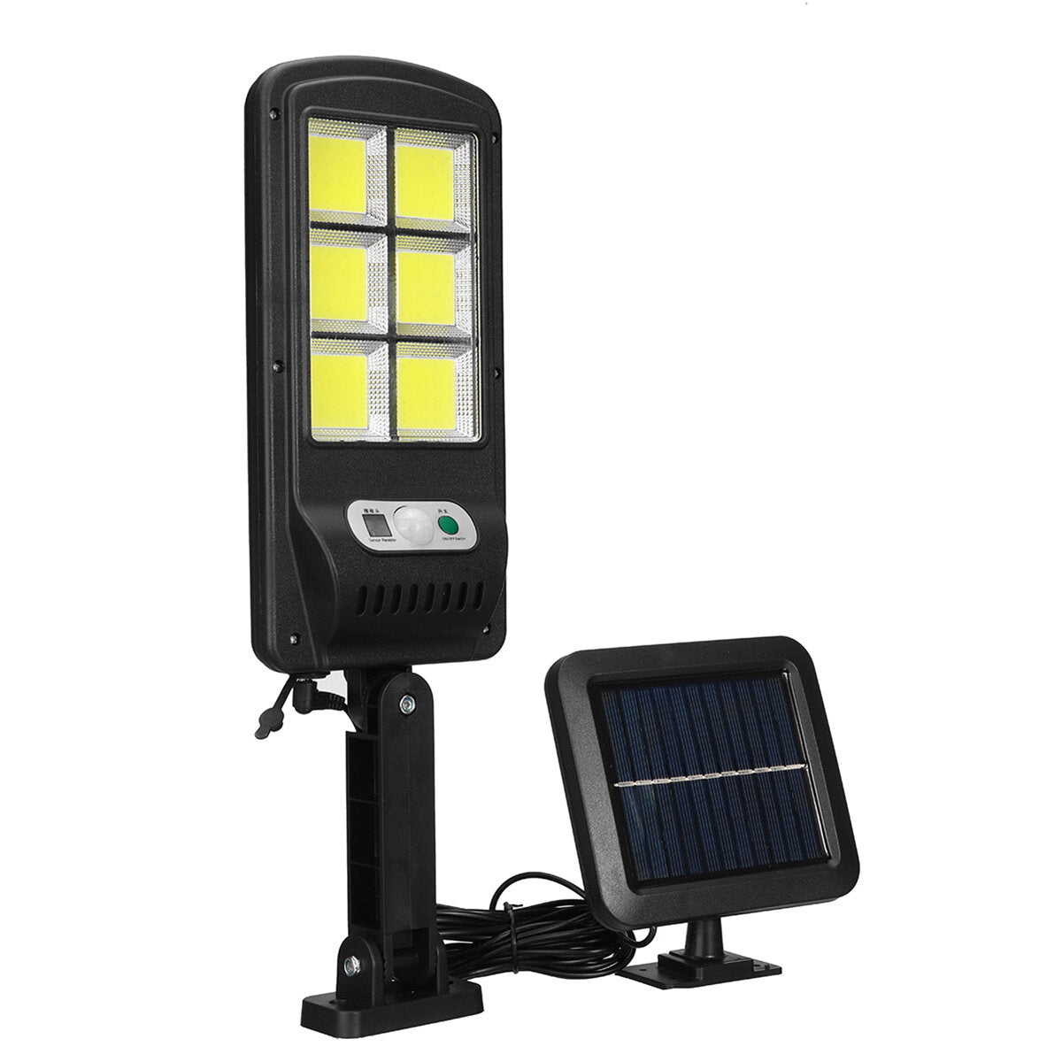 100W Outdoor Solar Street Light - PIR Motion Sensor, LED Lamp, Remote Control, Waterproof IP65