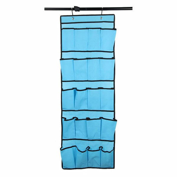 20-Pocket Non-Woven Hanging Door Shoe Organizer Storage Bag