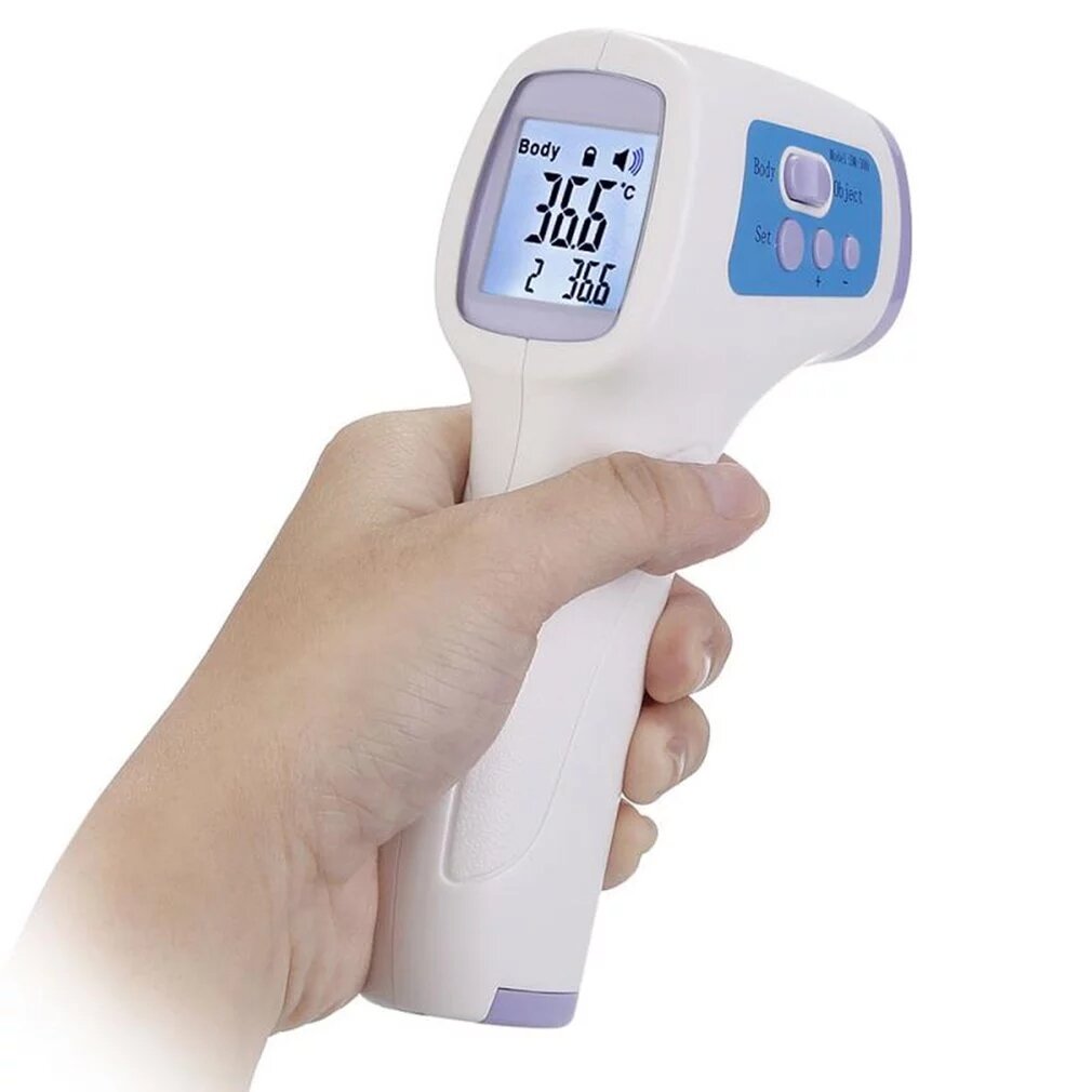 Non-Contact Infrared Forehead Thermometer - Digital LCD, C/F, Baby & Body Temperature Measurement Tool