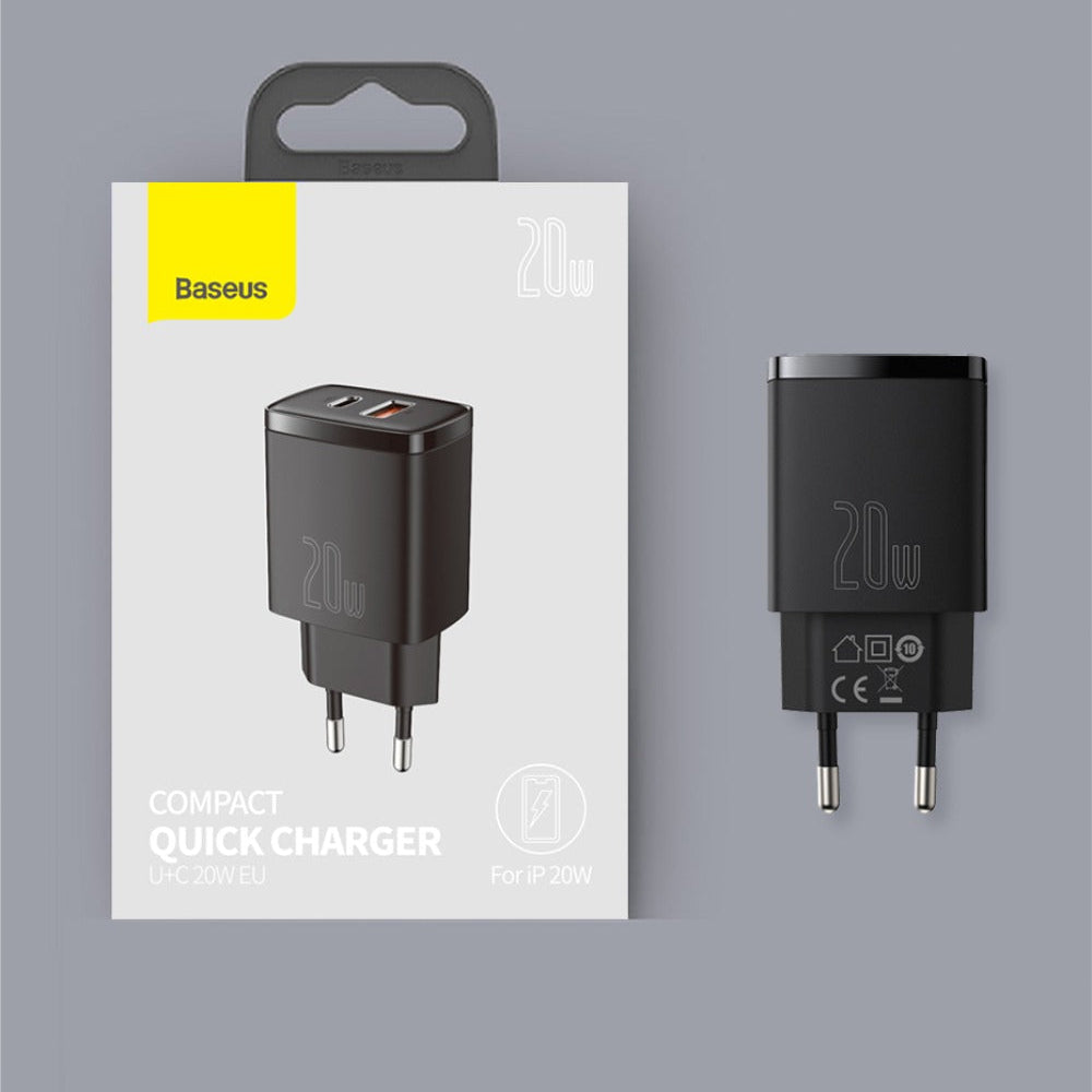 20 W Dual-Port USB PD Ladegerät, Schnellladeadapter für iPhone, Huawei, Samsung, Xiaomi