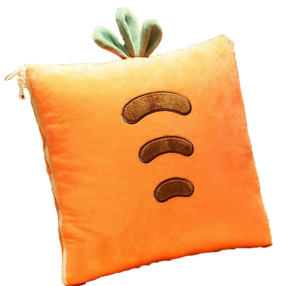 Foldable Cartoon Cactus Pillow & Blanket - 35x35cm, Travel, Sofa, Bed, Air Condition, Warm, Unisex