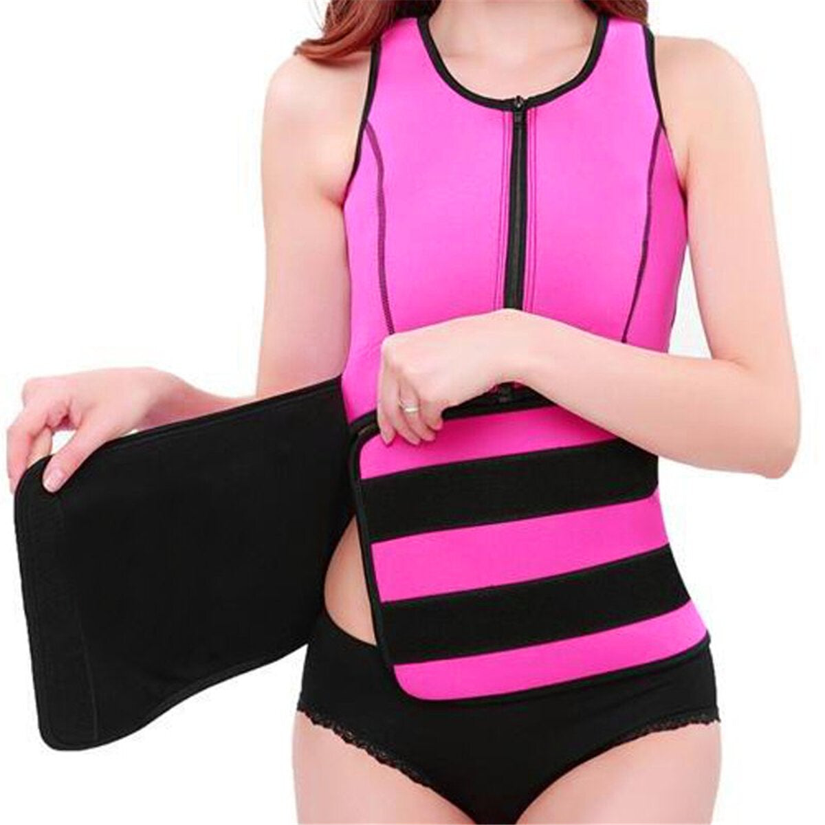 Women's Adjustable Sauna Slimming Sweat Belt Vest - Waist Shaper Tank Top for Fitness & Yoga