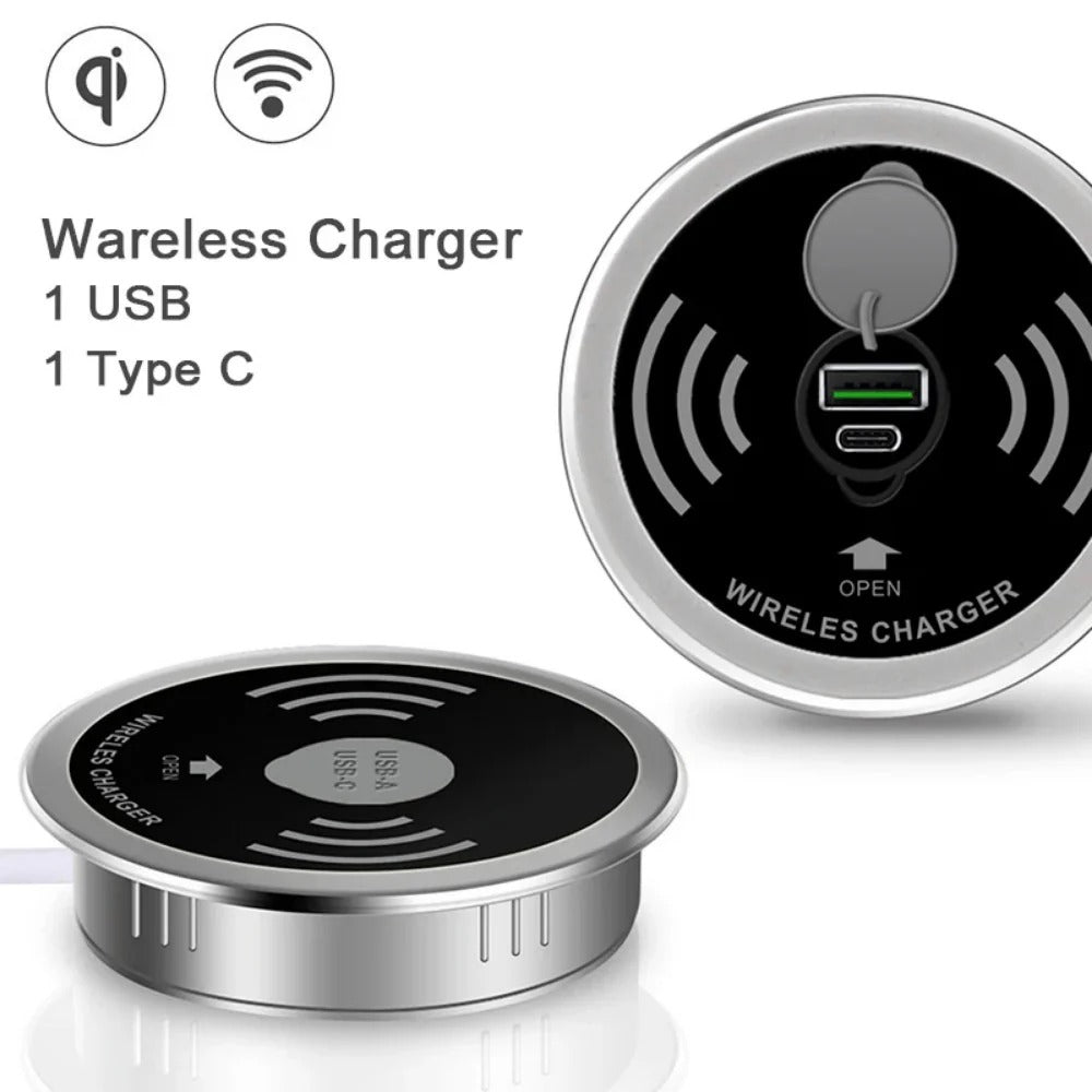 30W Fast Wireless Charger with USB Port for iPhone & Xiaomi Phones