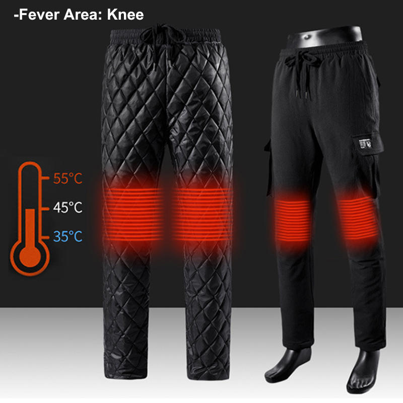 5V USB Heated Cotton Pants for Men & Women - Electric Warm Elastic Trousers