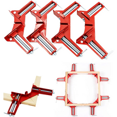 4PCS 90 Degree Right Angle Clamp - Aluminum Alloy for Woodworking & Glass Projects