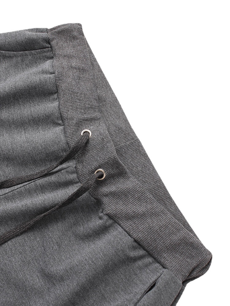 Jogginghose aus Baumwolle mit mehreren Taschen und Kordelzug für Herren - einfarbig