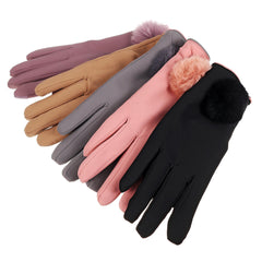 Elegant Winter Touch Screen Warm Full Finger Cotton Skiing Gloves