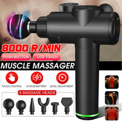 Electric Percussive Massage Gun - Handheld Therapy Device for Deep Muscle Relaxation and Vibration Therapy