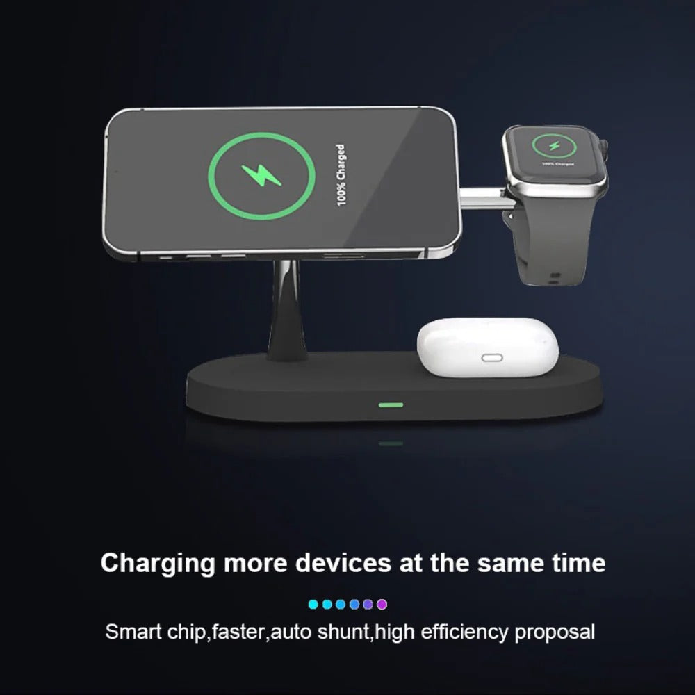 Fast Wireless Charger Pad for iPhone, Huawei, Redmi, AirPods, and Apple Watch