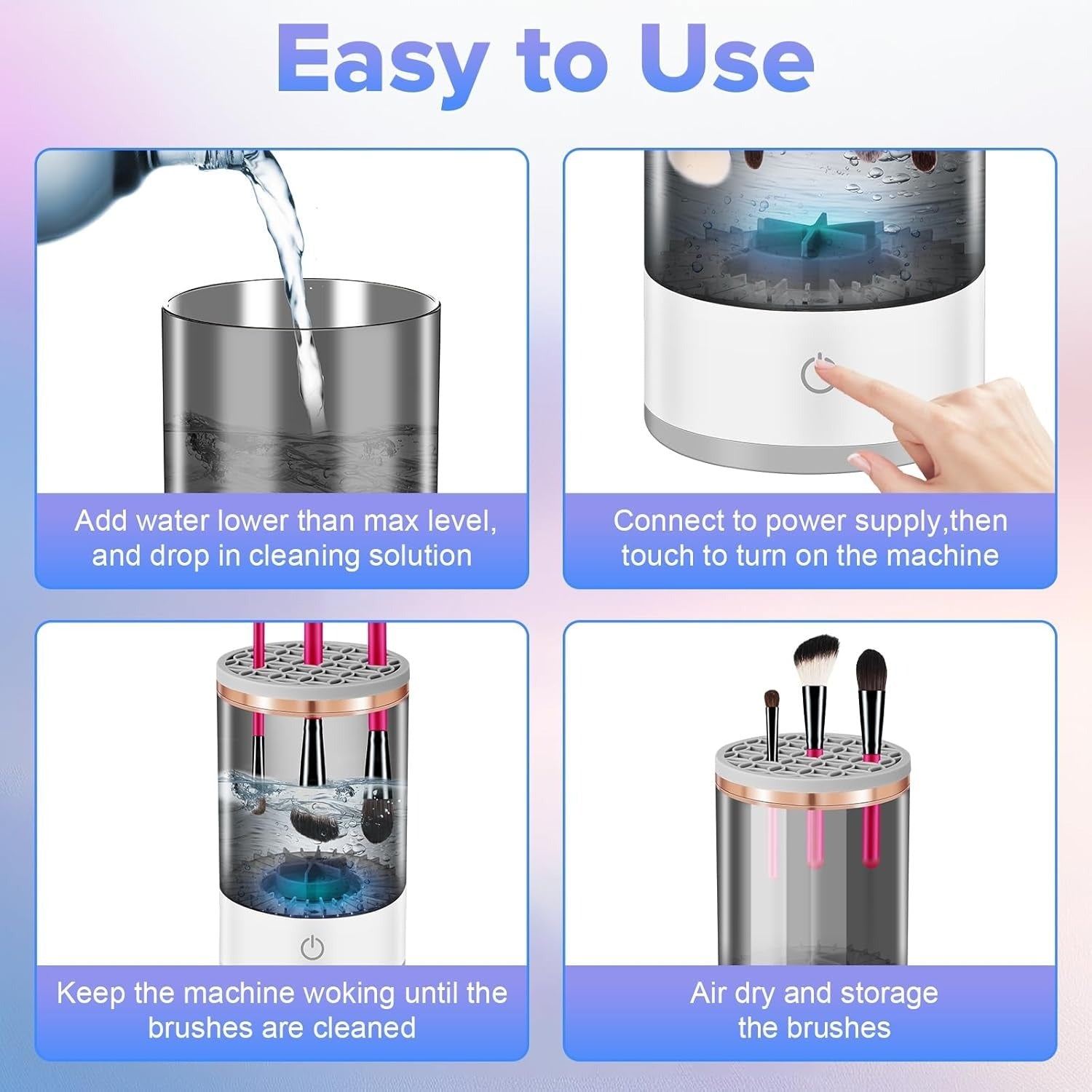 Automatic Electric Makeup Brush Cleaner USB Plug Portable Eyeshadow Brush Holder Holder Tools and Dryer Beauty Makeup Tools