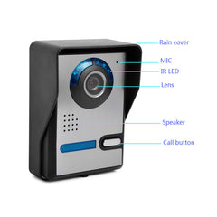 7" HD TFT Color Video Door Phone Intercom Doorbell Home Security Camera Monitor with Night Vision System