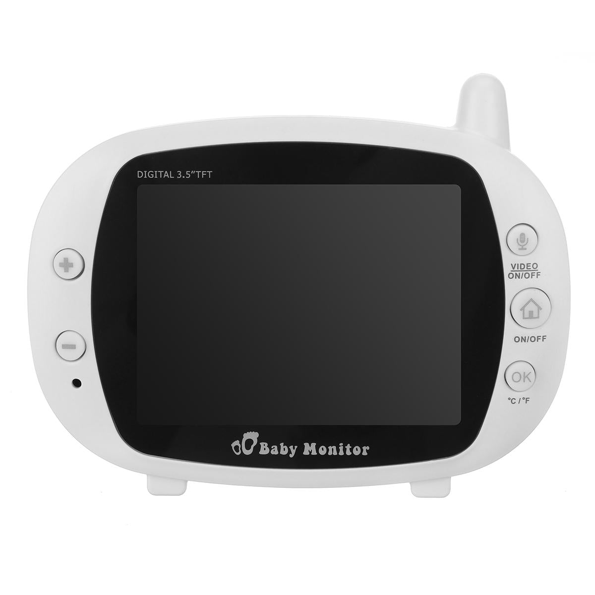 3.5" Baby Monitor with 2.4GHz Video, LCD Display, Night Vision, and Temperature Monitoring