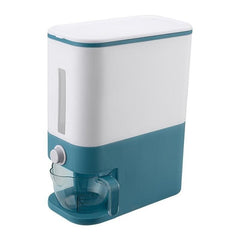 12KG Capacity Automatic Rice Storage Tank - Multi-function, Moisture-proof Kitchen Storage Box with Metering Cylinder