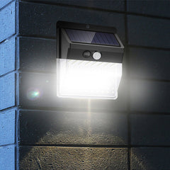 136 LED Solar Motion Sensor Light, IP65 Waterproof, 3 Modes, Four-Sided Lighting for Gates, Courtyard, Park, Garden Wall