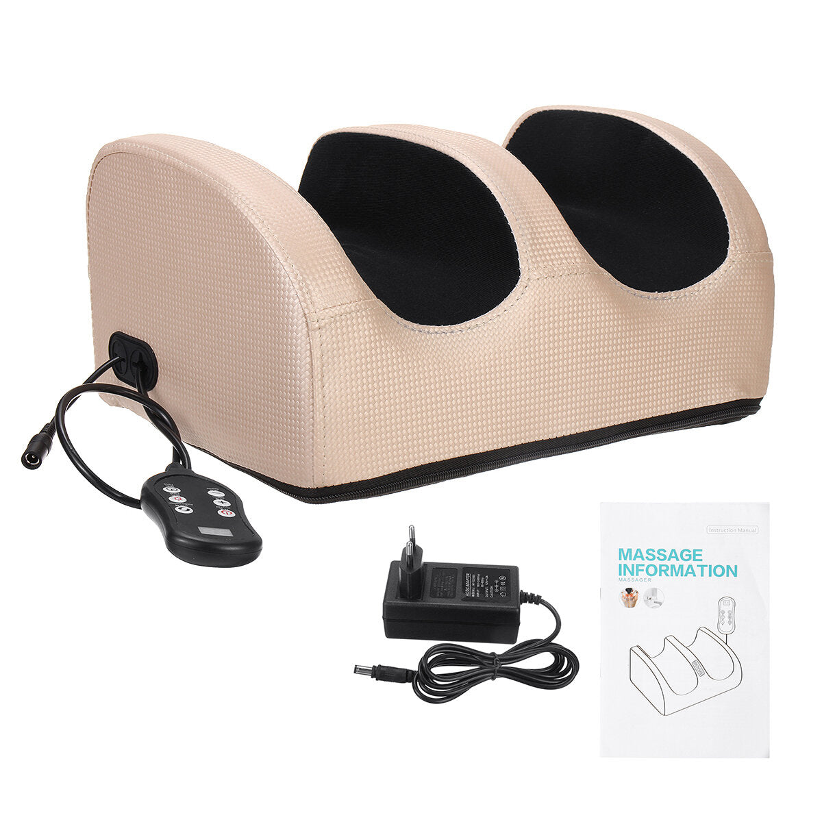 6-Level 12V 24W Electric Foot Massager with Calf Leg Air Compression & Hot Compress for Foot Care