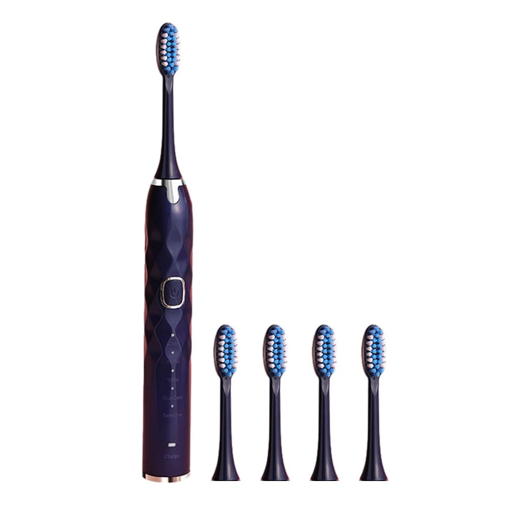 Electric Toothbrush Set - 5 Modes, IPX7 Waterproof, 5 Soft Heads for Adults & Kids