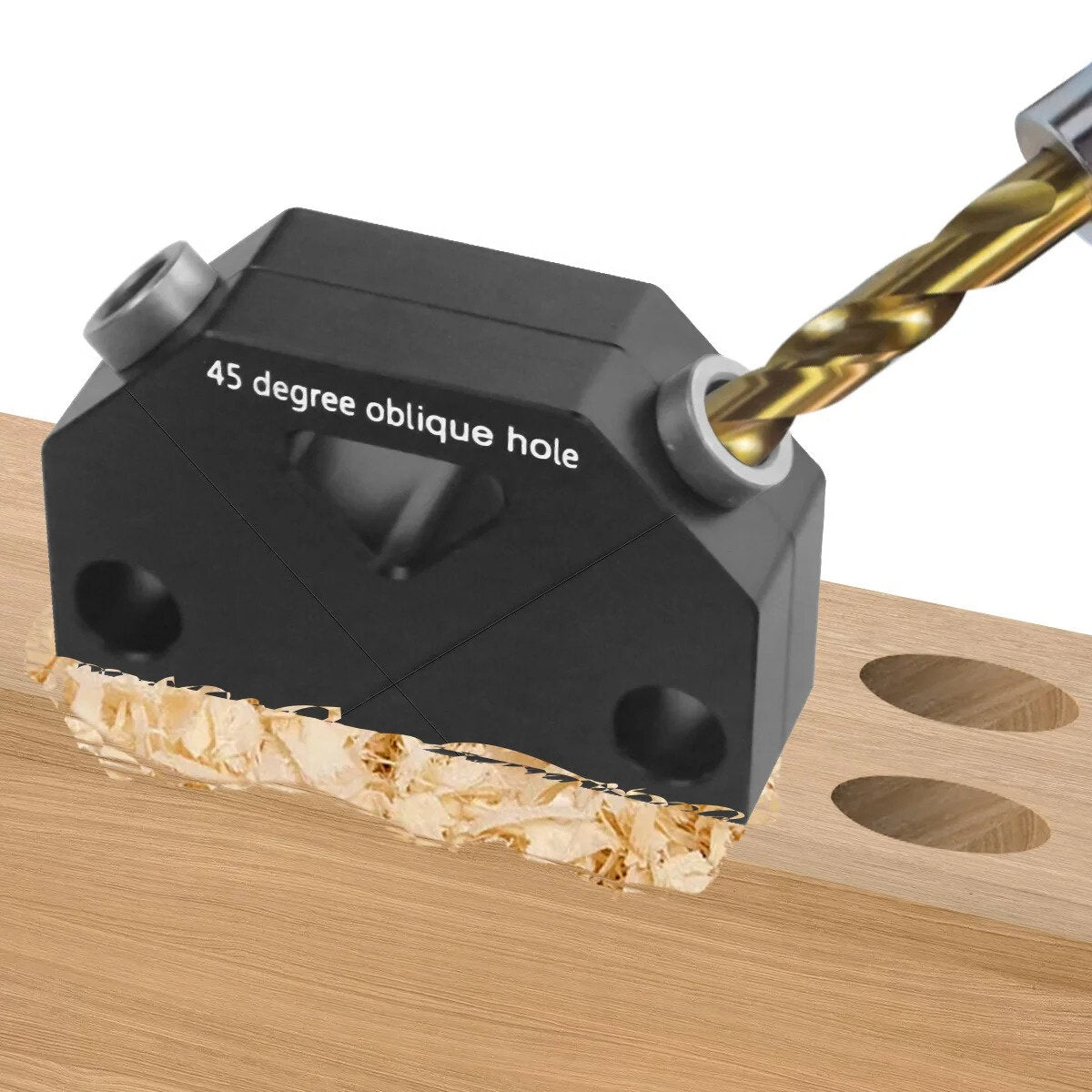 Pocket Hole Jig Kit 45 Punch Locator Angle Woodworking Tool Hole Screw Jig Positioner Drilling Kit Dowel Drill Guide Joiner