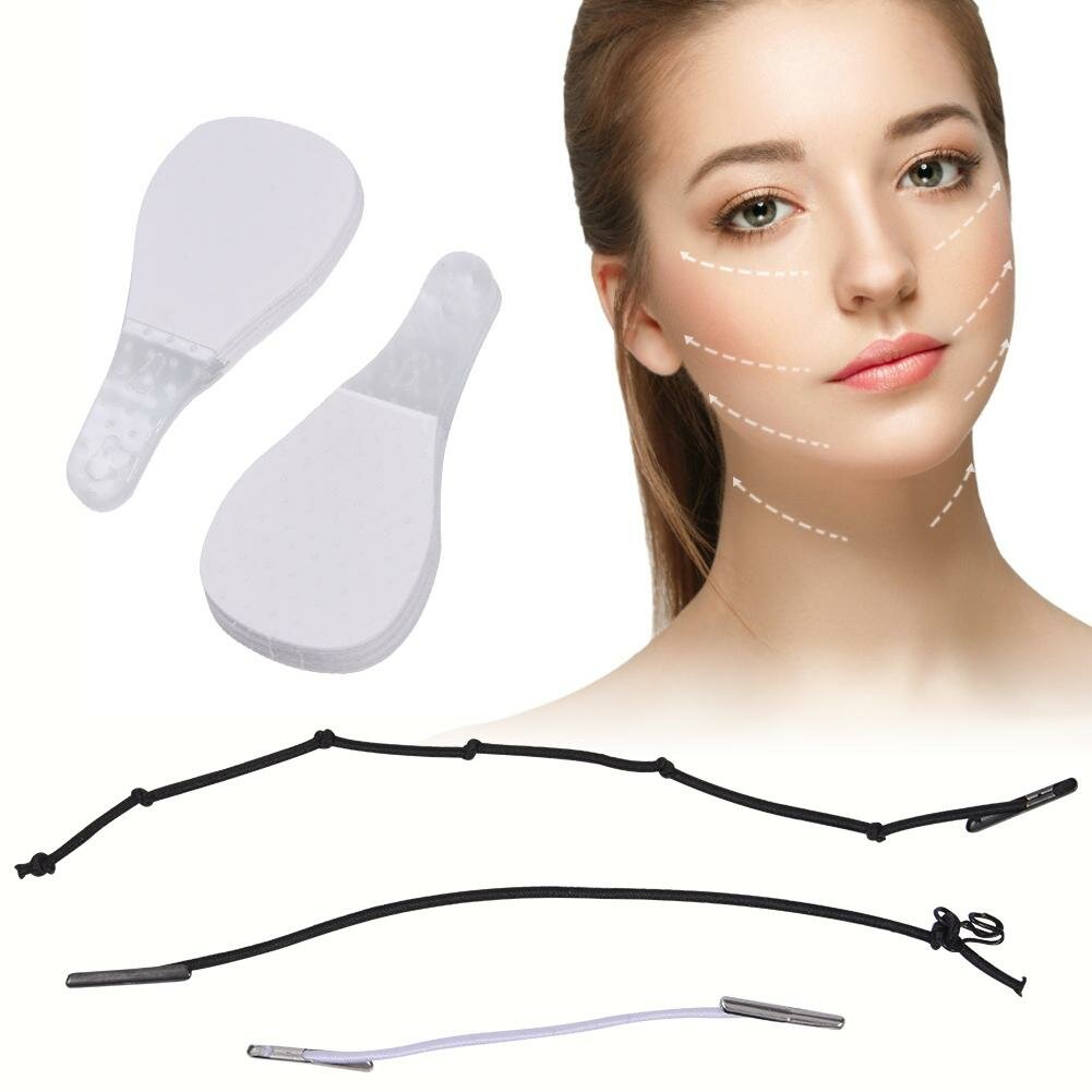 40Pcs Invisible Thin Face Lift Stickers - V-Shape, Wrinkle & Sagging Skin, Fast Chin Adhesive Tape