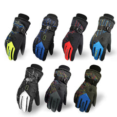 Men's Waterproof Thermal Winter Skiing Gloves - Warm Snowboard, Running, and Bike Mittens