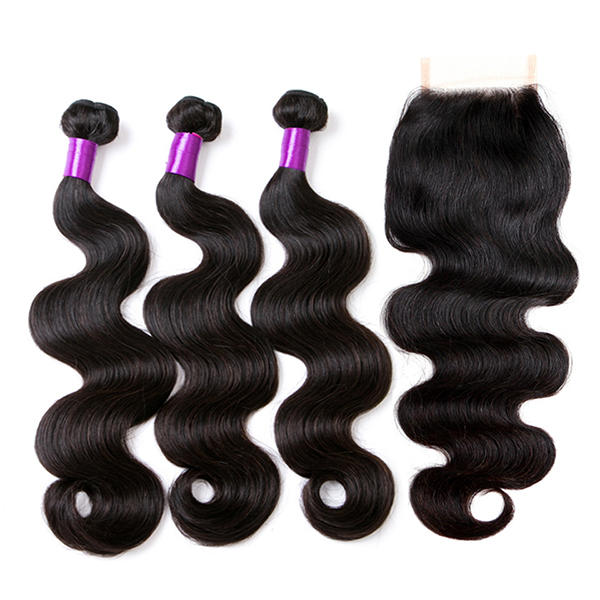 Brasilianisches Body Wave-Perückenbündel – 100 % unbehandeltes Echthaar, Lace Frontal, natürliche Welle, Unisex