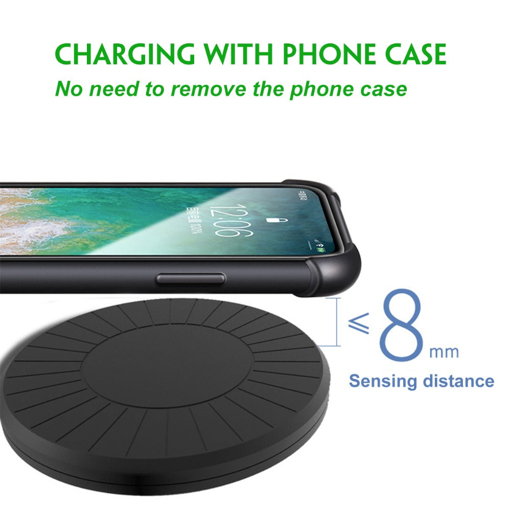 10W Wireless QI Fast Charger Stand for Samsung Galaxy Note 9, S8, S9, S10, iPhone X, XS Max, 8 Plus