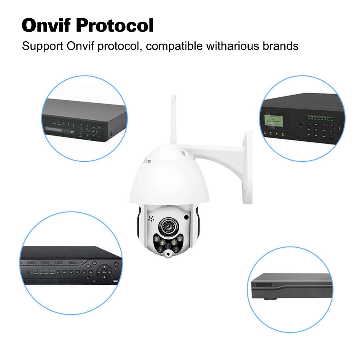 1080P 2MP Wireless Waterproof WiFi IP Security Camera with Intercom, Night Vision, CCTV, ONVIF, and AP Hotspot