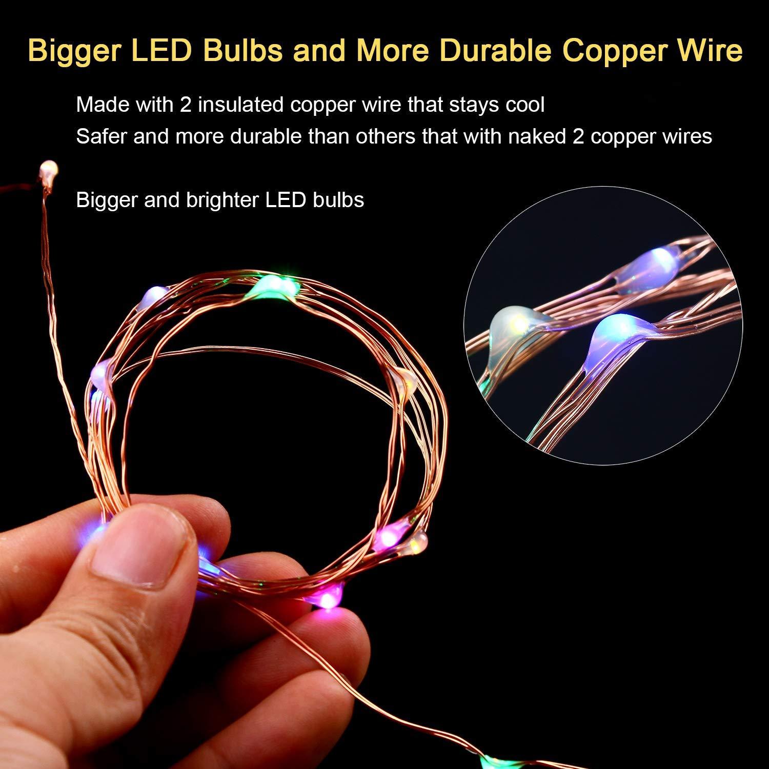 12M 100 LED USB String Lights - 8 Modes Holiday Christmas Decorative Lamp