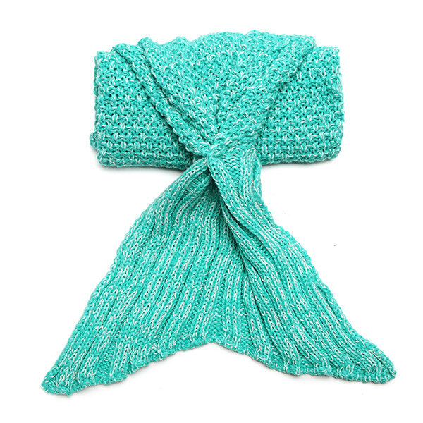 Aus Garn gestrickte Meerjungfrauenschwanz-Decken – warme, weiche Fasern für Zuhause, das Büro, als Schlafsack oder Bettunterlage