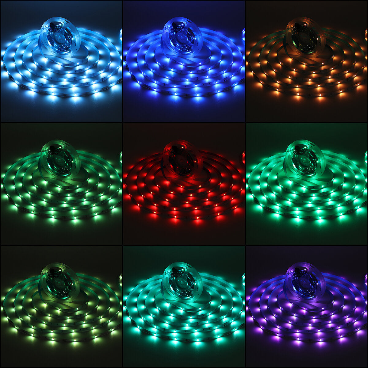 10 m RGB-LED-Lichtstreifen 5050SMD, nicht wasserdicht, 24-Tasten-Fernbedienung, kompatibel mit Alexa und Google Home