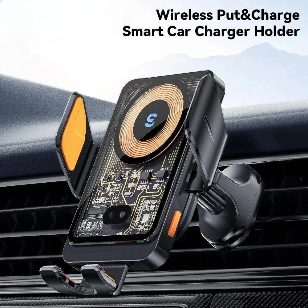 Universal Wireless Car Charger Mount for iPhone, Huawei, Samsung - 15W/10W/7.5W/5W Fast Charging