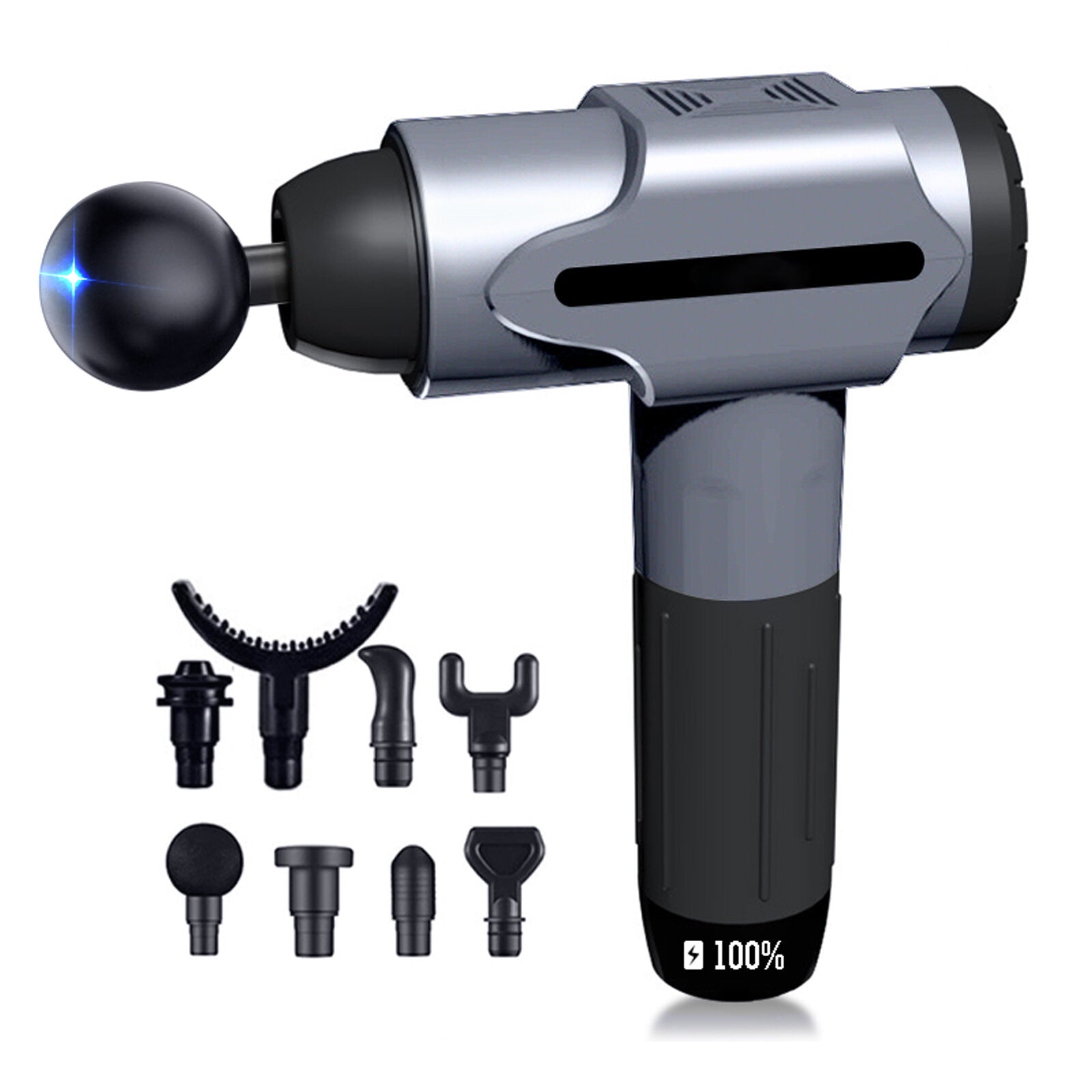 8-Level Electric Massager Gun with LCD Touch Screen, Low Noise, Long Battery Life