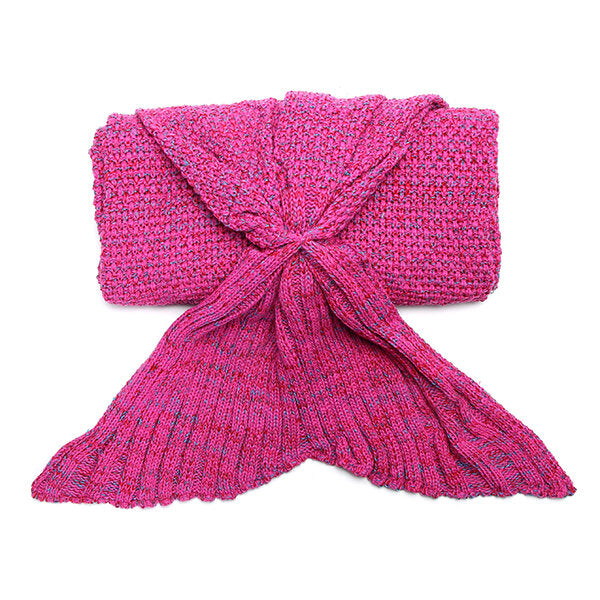 Aus Garn gestrickte Meerjungfrauenschwanz-Decken – warme, weiche Fasern für Zuhause, das Büro, als Schlafsack oder Bettunterlage