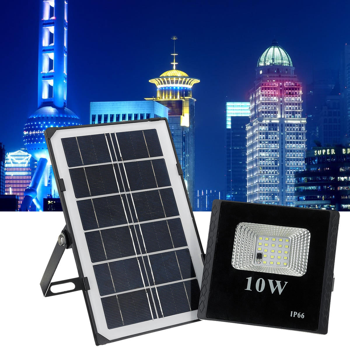 20 LED Solar Flood Light - Outdoor Waterproof Garden Street Lamp with Remote Control