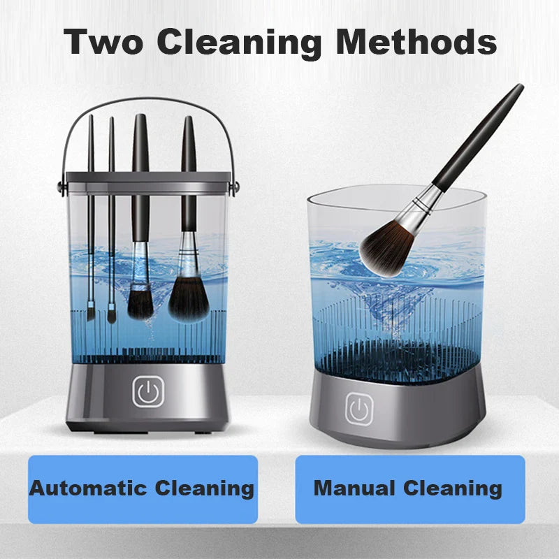 3-in-1 Electric Makeup Brush Cleaner & UV Sterilizer, USB-C Charging, Auto Brush Washer