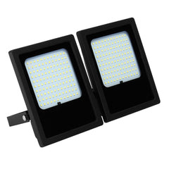 2 Pcs 15W Waterproof 120 LED Solar Flood Lights with Remote Control and Light Sensor