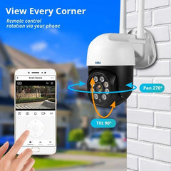 1080P 3MP/2MP Smart PTZ WiFi IP Camera, 4X Zoom Dome, Outdoor Home Security CCTV Video Surveillance