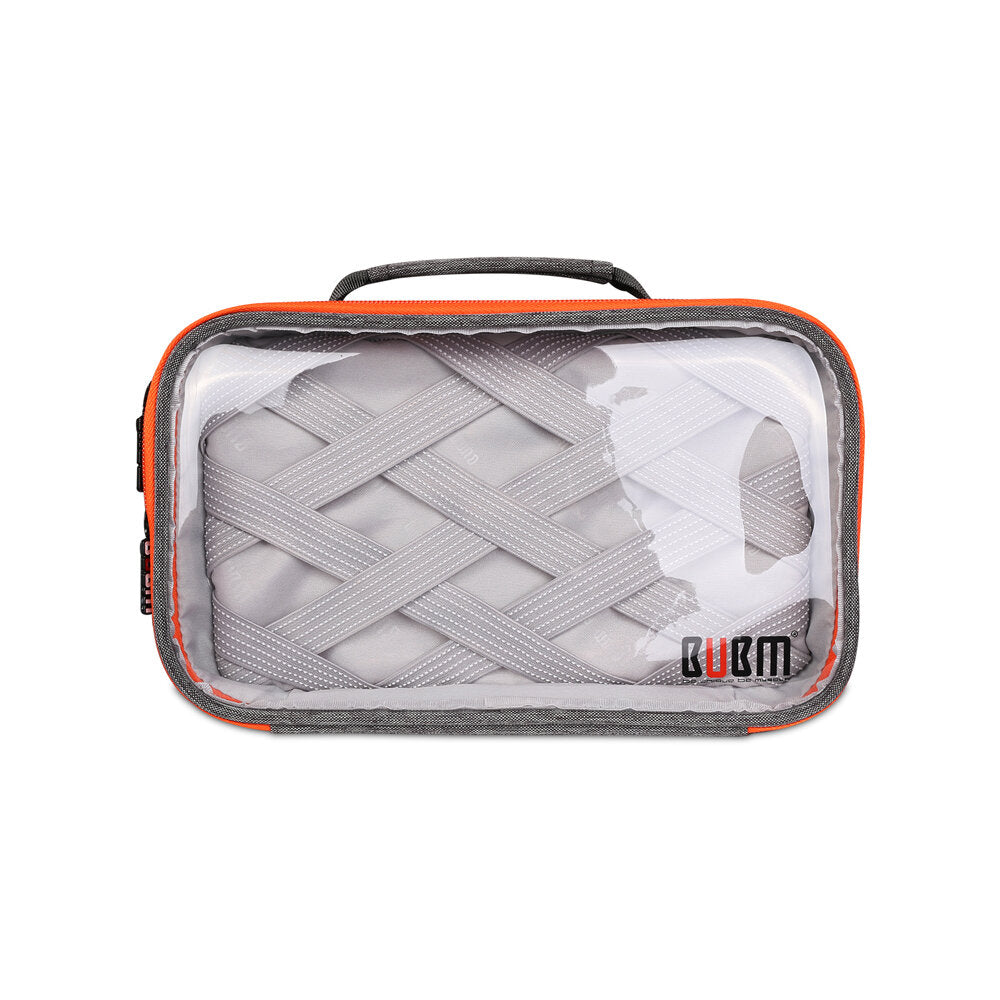 Portable Multi-functional Transparent Electronics Accessories & Cosmetic Organizer Bag