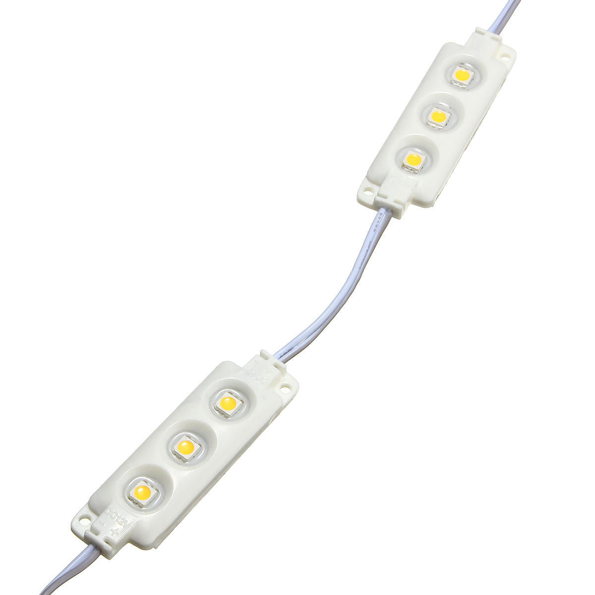 1,5 m wasserdichtes warmweißes LED-Lichtstreifen-Set SMD5050 für Spiegelbeschilderungslampe + DC12V-Adapter