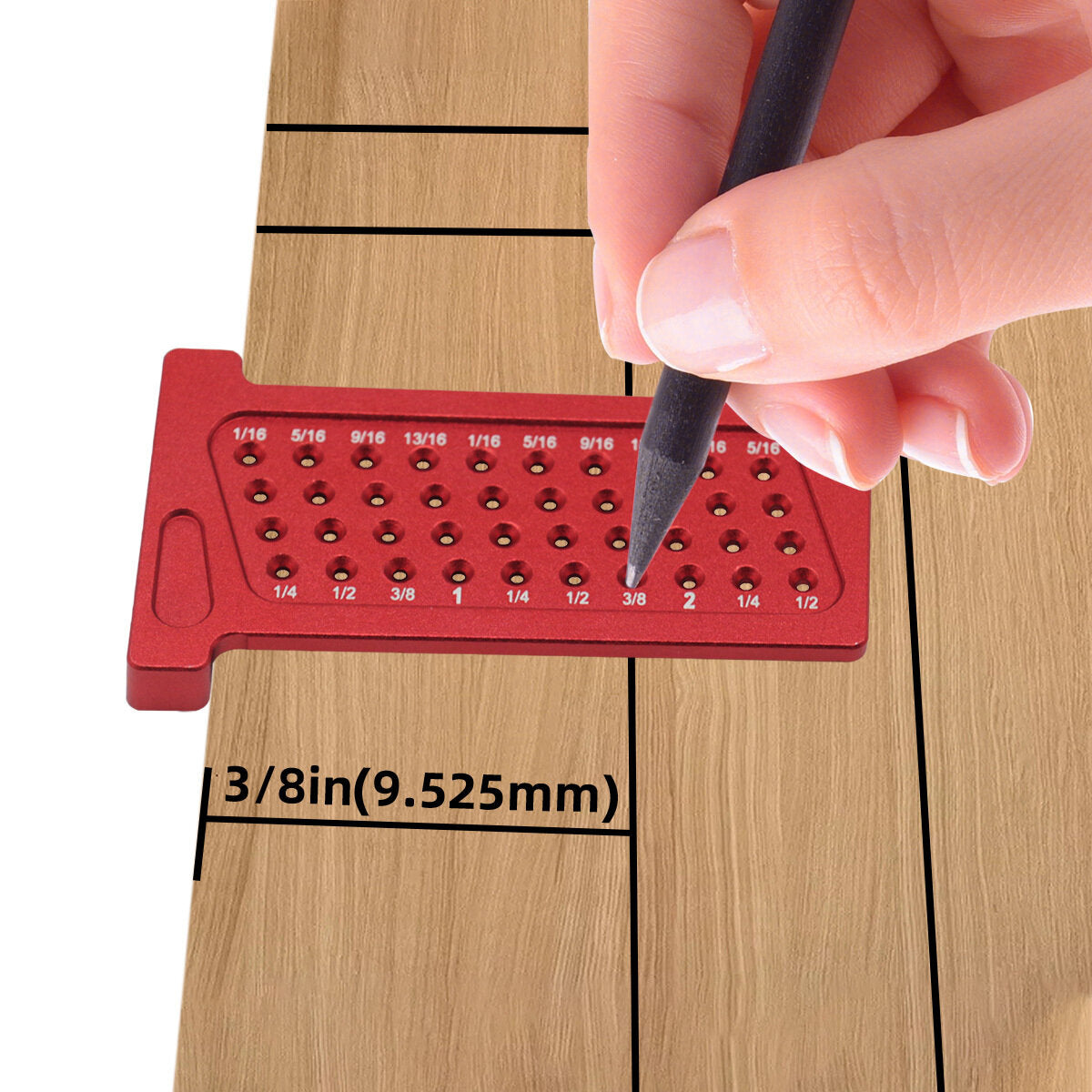 Precision T-Ruler for Woodworking - Metric/Inch Aluminum Scribe Tool
