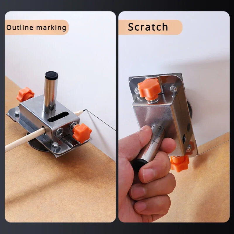 Stainless Steel Woodworking Marking Tool - Multi-Functional & Retractable