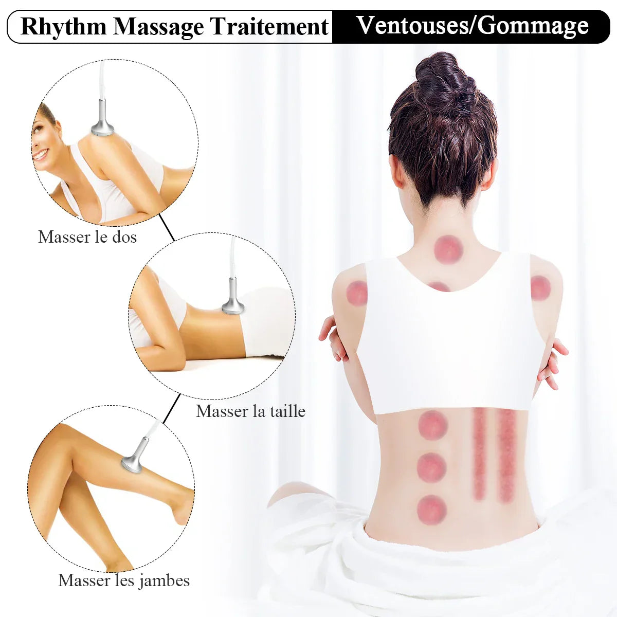 Vacuum Massage Beauty Machine for Face Lifting, Breast & Butt Enlargement, Body Shaping